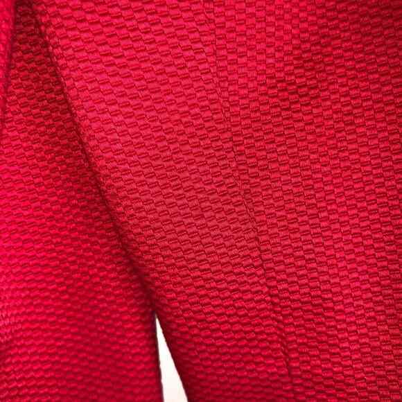 Pendleton Size 8 Blazer Jacket Red Textured Cotton Weave Career Work Preppy Fall - Picture 3 of 16